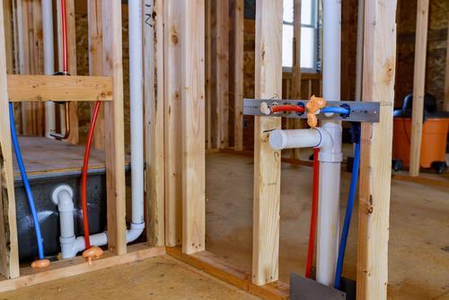 Water heater and water-side plumbing connections in Cadillac, MI